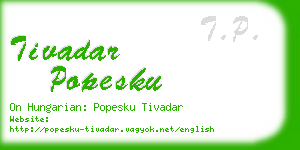 tivadar popesku business card